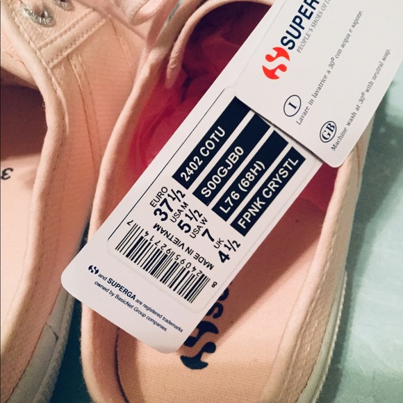 Anthro Superga 2402 Sneakers Pink 7 EUR 37.5 - Picture 7 of 8